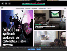 Tablet Screenshot of produccionaudiovisual.com